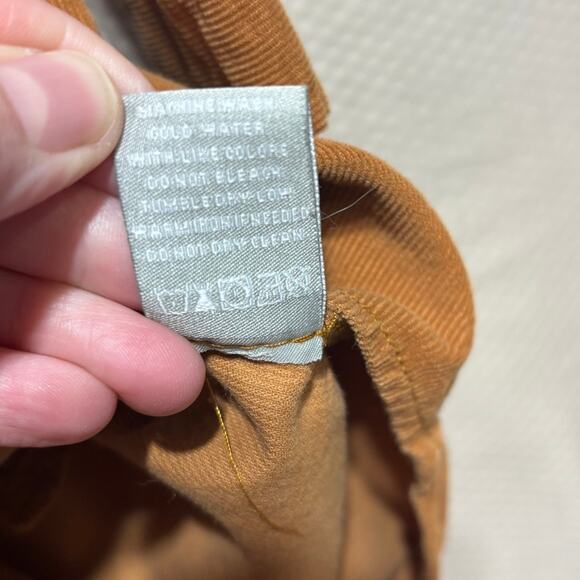 Lucky Brand Women's Small Brown Tan Corduroy Shirt Dress Button Front Belt - Picture 6 of 9